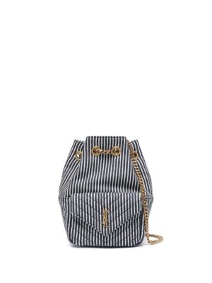 19357094_42539338_1000.jpg Saint Laurent mini Joe striped bucket bag