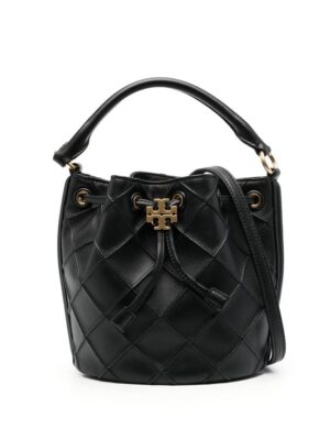 Tory Burch diamond-panel calf leather bucket bag