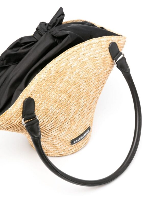 Balenciaga medium straw tote bag