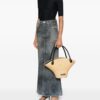 Balenciaga medium straw tote bag