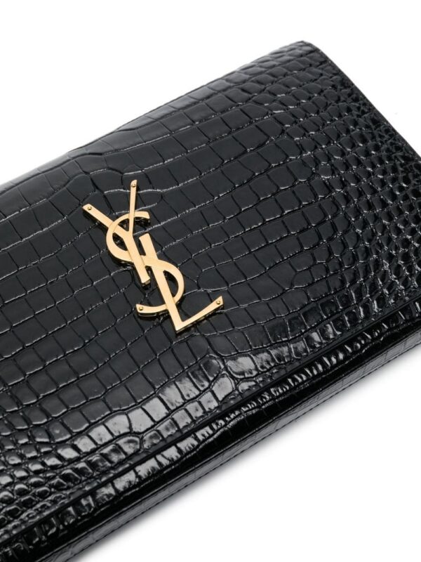 19688475_44094912_1000.jpg Saint Laurent Cassandre crocodile-embossed chain wallet
