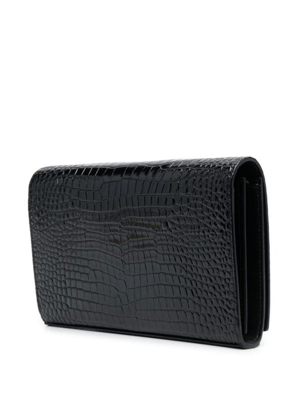 19688475_44098014_1000.jpg Saint Laurent Cassandre crocodile-embossed chain wallet