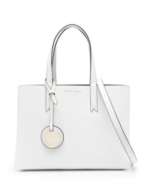 Emporio Armani logo-charm faux-leather tote