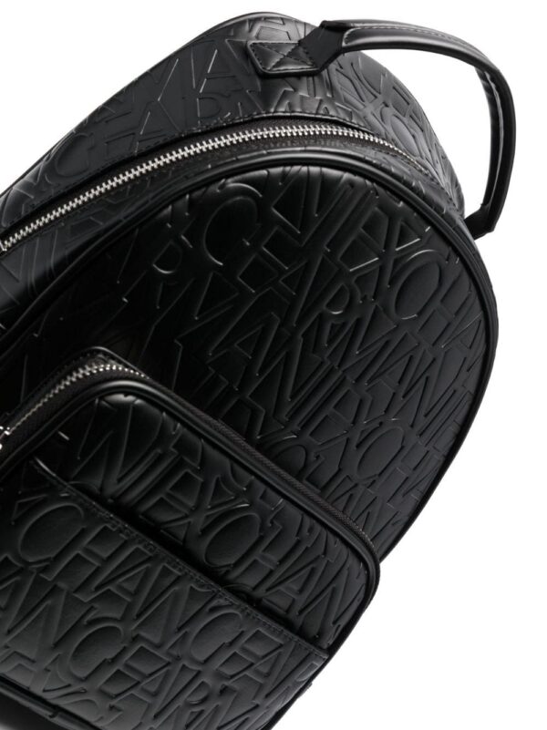 19842587_45059488_1000.jpg Armani Exchange logo-embossed faux-leather backpack