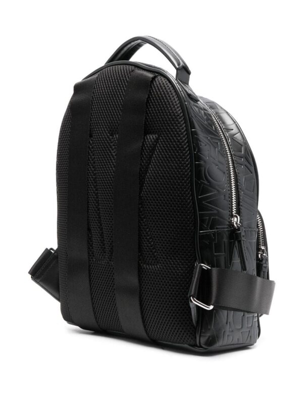 19842587_45060246_1000.jpg Armani Exchange logo-embossed faux-leather backpack