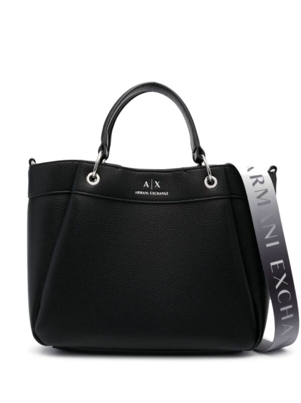 19842697_45057290_1000.jpg Armani Exchange logo-print leather tote