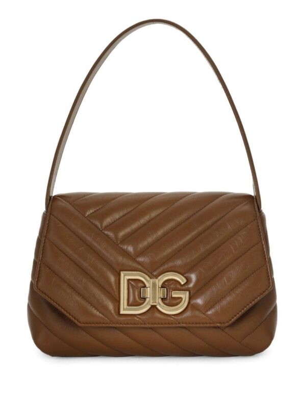 20043842_51193921_1000.jpg Dolce & Gabbana logo-buckle padded leather bag