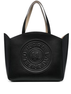 20083315_50407304_1000.jpg Karl Lagerfeld large K/Circle debossed-logo tote bag