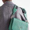 Prada logo-plaque leather shoulder bag