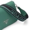 Prada logo-plaque leather shoulder bag