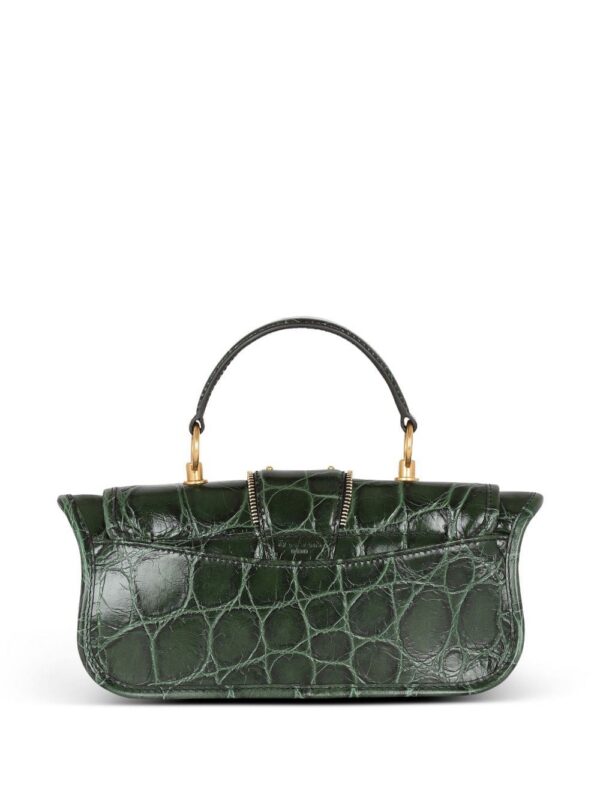 Balmain Blaze crocodile-embossed shoulder bag