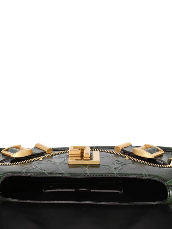 Balmain Blaze crocodile-embossed shoulder bag