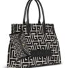 20113069_45314725_1000.jpg Balmain monogram-jacquard medium shopper bag