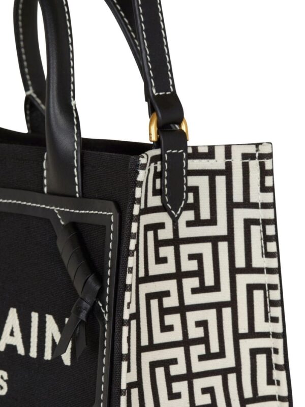 20113166_45323428_1000.jpg Balmain B-Army logo-embroidered tote bag