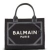 20113166_45323431_1000.jpg Balmain B-Army logo-embroidered tote bag