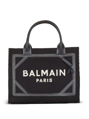 20113166_45323431_1000.jpg Balmain B-Army logo-embroidered tote bag