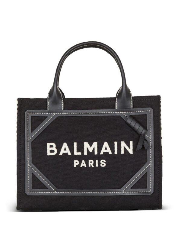 20113166_45323431_1000.jpg Balmain B-Army logo-embroidered tote bag