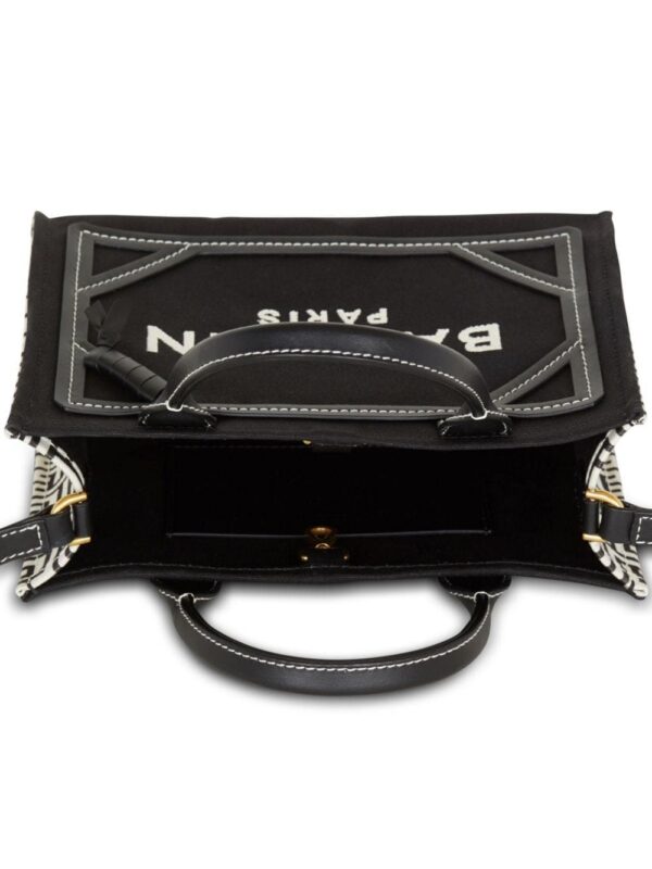 20113166_45324116_1000.jpg Balmain B-Army logo-embroidered tote bag