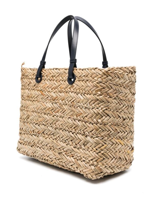 20135829_50094811_1000.jpg Emporio Armani logo-patch woven-raffia tote beg