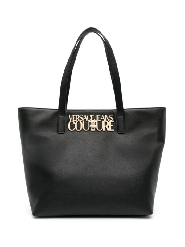 20226196_50609610_1000.jpg Versace Jeans Couture logo-plaque faux-leather tote bag