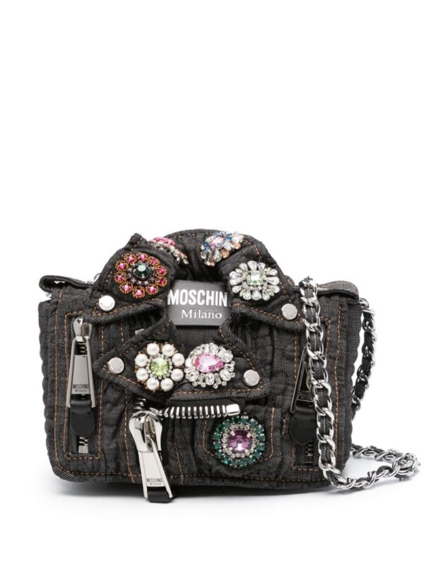 20273472_51846207_1000.jpg Moschino Jewels Denim Biker crossbody bag