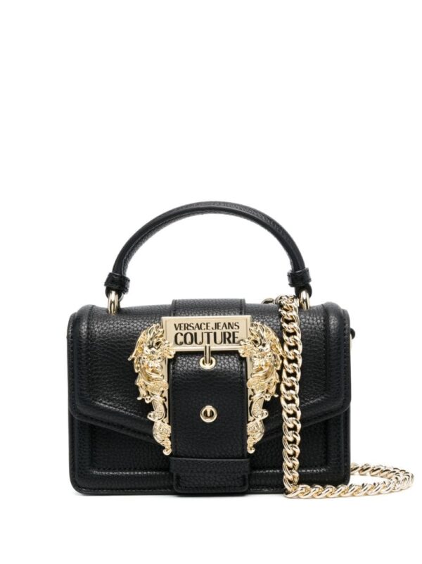 20510601_50512091_1000.jpg Versace Jeans Couture logo-buckle faux-leather tote bag