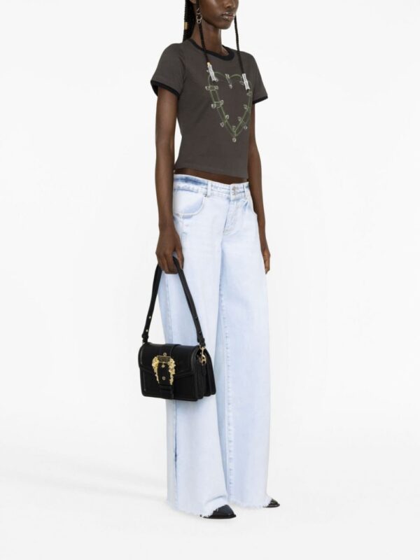 Versace Jeans Couture baroque-buckle satchel bag