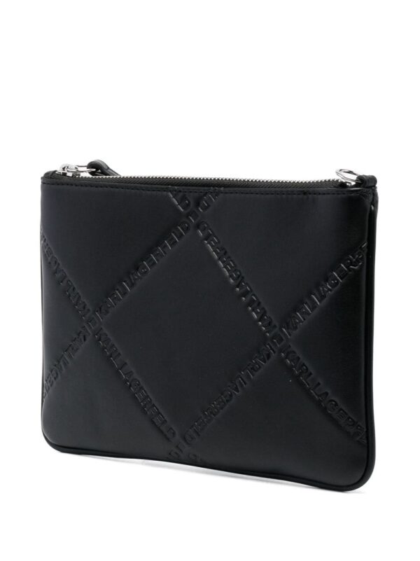 20575403_50797504_1000.jpg Karl Lagerfeld K/Skuare logo-debossed clutch bag
