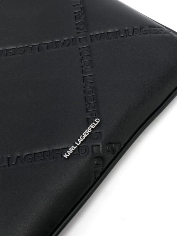 20575403_50797505_1000.jpg Karl Lagerfeld K/Skuare logo-debossed clutch bag