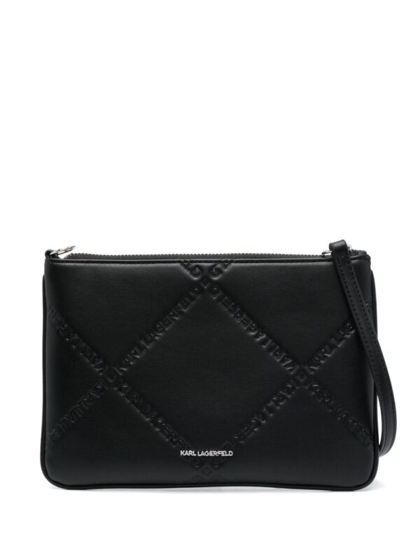20575403_50797506_1000.jpg Karl Lagerfeld K/Skuare logo-debossed clutch bag