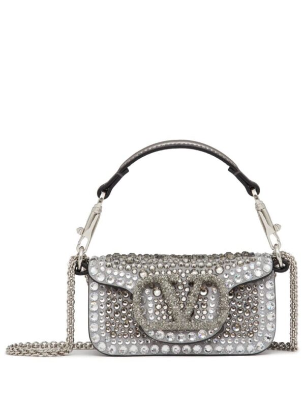 Valentino Garavani micro Locò rhinestone-embellished chain bag