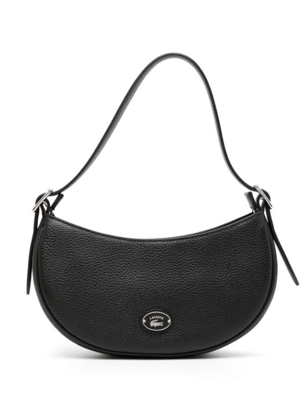 Lacoste logo-plaque leather shoulder bag