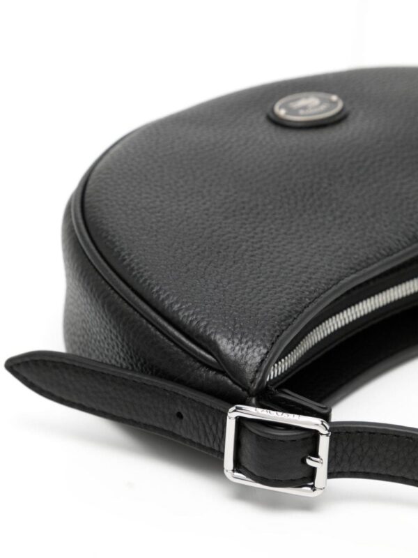 Lacoste logo-plaque leather shoulder bag