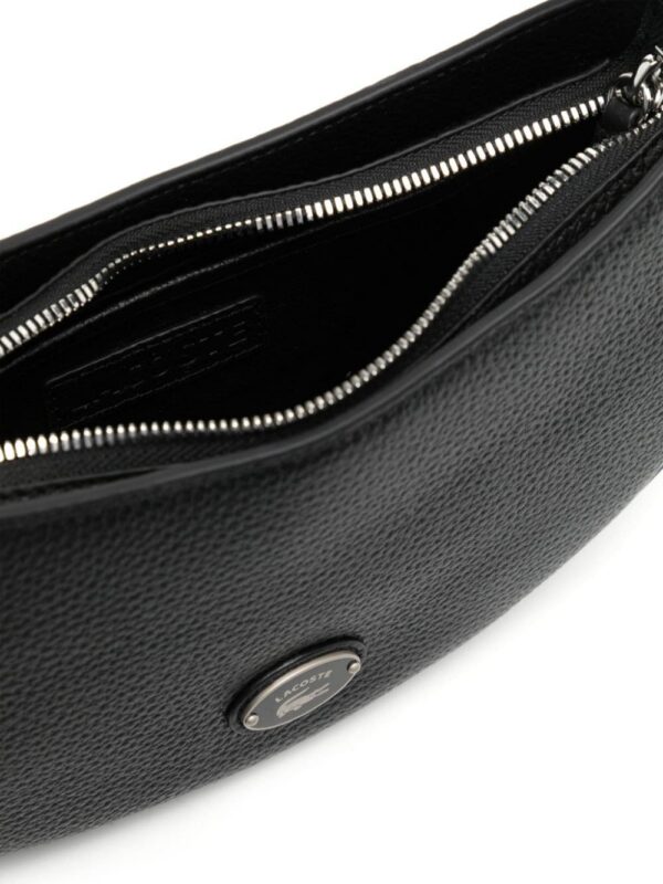 Lacoste logo-plaque leather shoulder bag