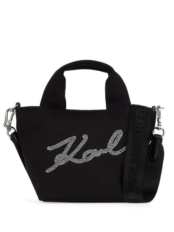 21539347_52476739_1000.jpg Karl Lagerfeld small Signature rhinestone-embellished tote bag