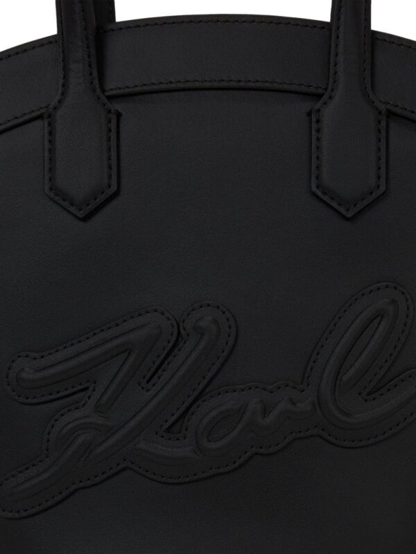 21539366_52497024_1000.jpg Karl Lagerfeld small Signature Tulip leather tote bag