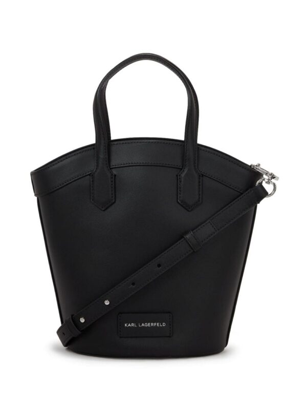 21539366_52497031_1000.jpg Karl Lagerfeld small Signature Tulip leather tote bag