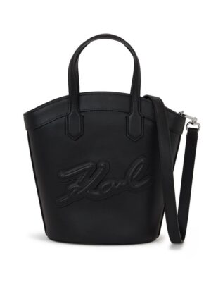 Karl Lagerfeld small Signature Tulip leather tote bag