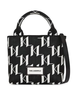 21539376_52496769_1000.jpg Karl Lagerfeld small K/Monogram knitted tote bag