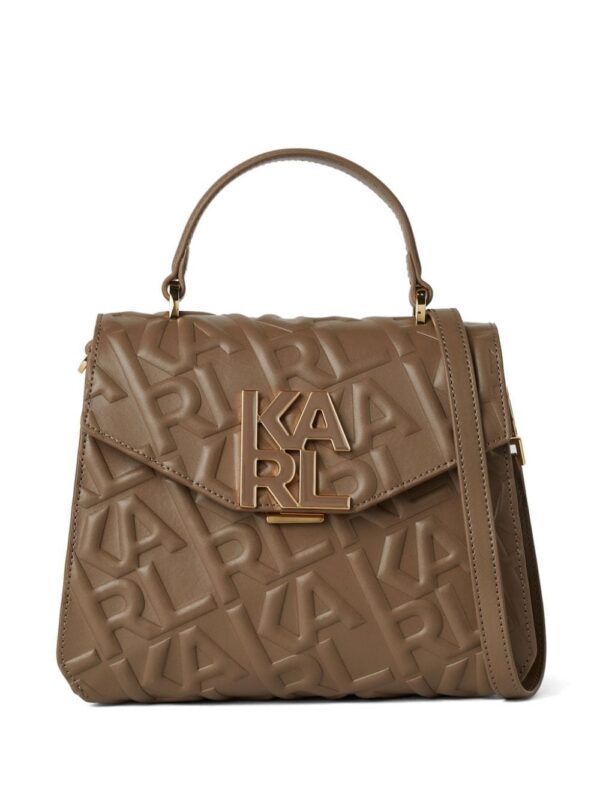 21540203_53449292_1000.jpg Karl Lagerfeld logo-embossed leather tote bag