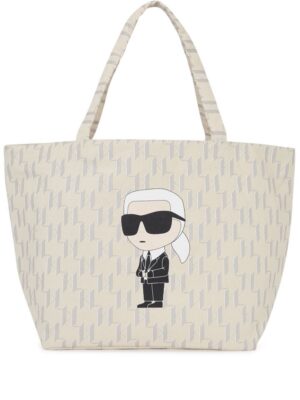 21540243_52477233_1000.jpg Karl Lagerfeld Ikonik monogram-print tote bag