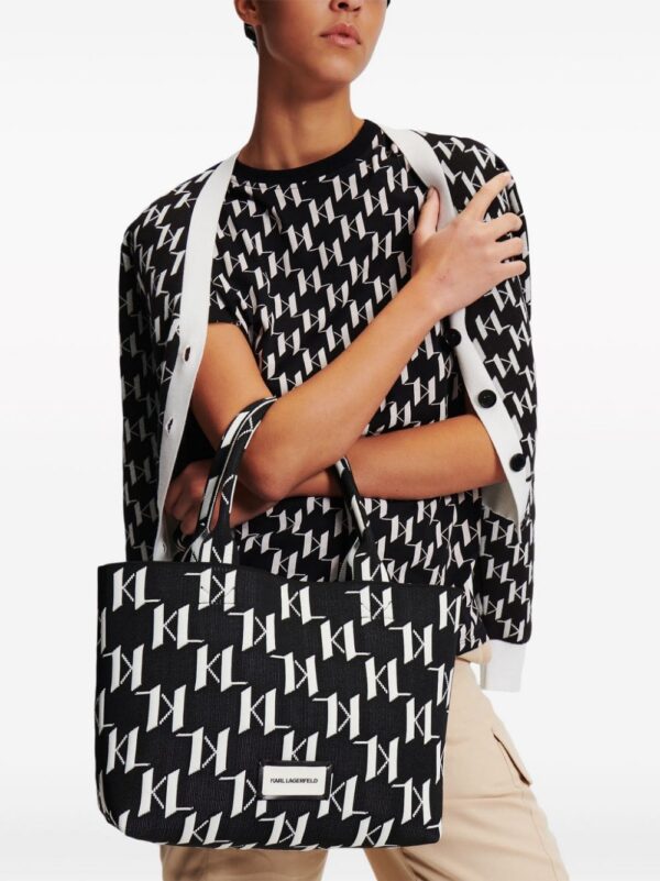 21541438_52482794_1000.jpg Karl Lagerfeld medium K/Monogram knitted tote bag