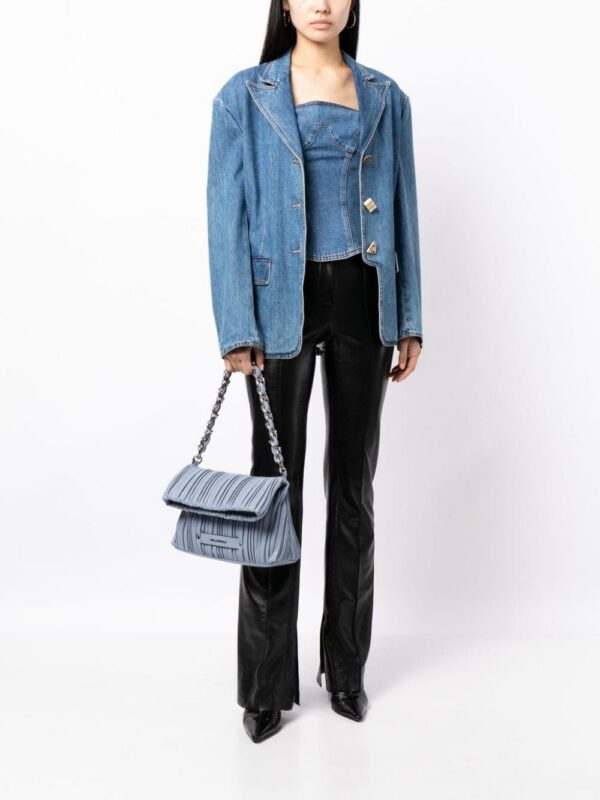 21588124_51675449_1000.jpg Karl Lagerfeld medium K/kushion logo-lettering pleated tote bag