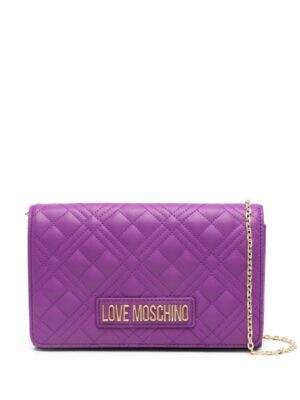 21773655_51656600_1000.jpg Love Moschino logo-lettering quilted crossbody bag