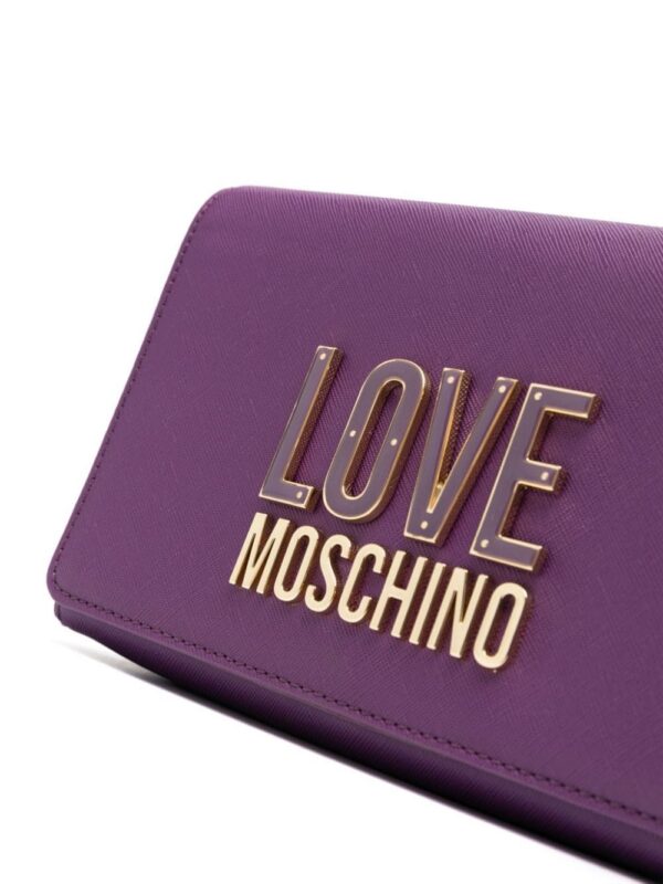 Love Moschino enamelled logo-lettering crossbody bag