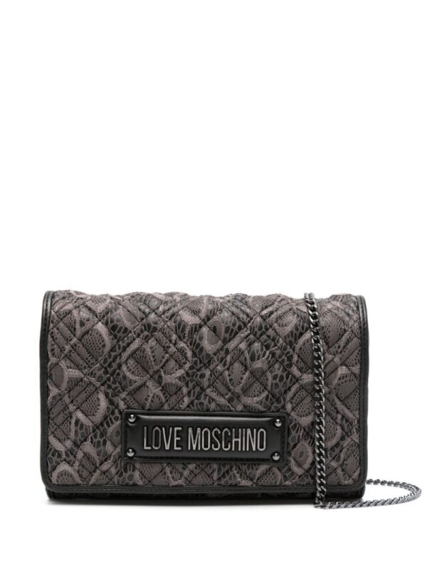 21773667_51658469_1000.jpg Love Moschino logo-lettering quilted lace bag