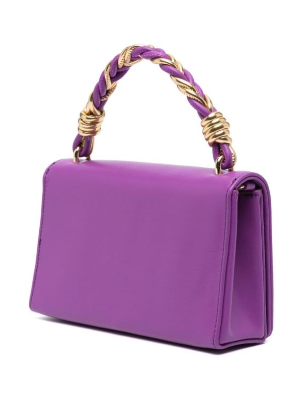 Love Moschino enamelled logo-lettering tote bag