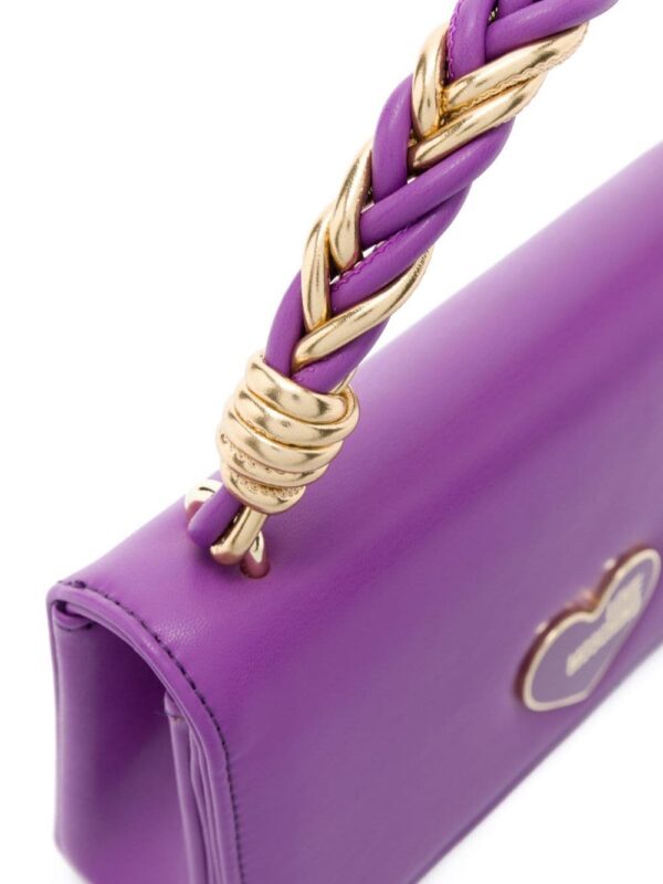 Love Moschino enamelled logo-lettering tote bag