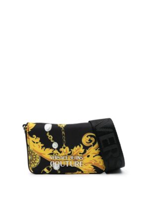 Versace Jeans Couture Barocco-print logo-lettering crossbody bag