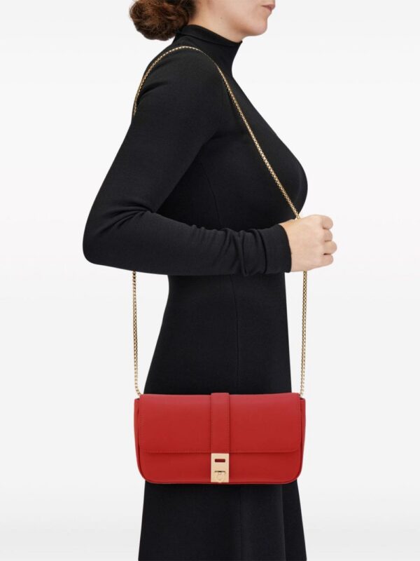 Ferragamo Gancini-detail leather crossbody bag